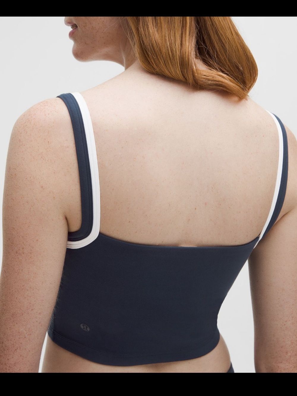 Medium/ 8 Lululemon Nulu Cropped Tank Top *sport meets studio set - navy blue - Picture 10 of 10